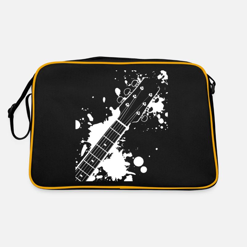 Splash Gitarre - Retro Tasche - Schwarz/Gold