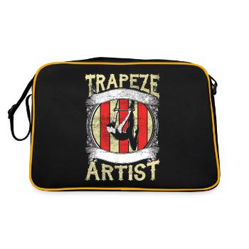 Trapeze aerial acrobatics woman gymnast - Retro Bag - black/gold - Back
