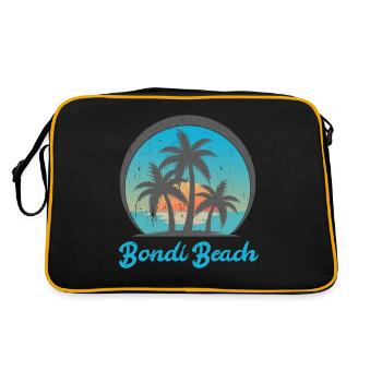 Bondi Beach Vintage Palm - Retro Tasche - Schwarz/Gold - Hinten