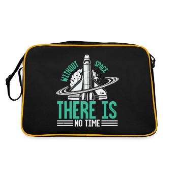 Without space there is no time - Retro Bag - black/gold - Back