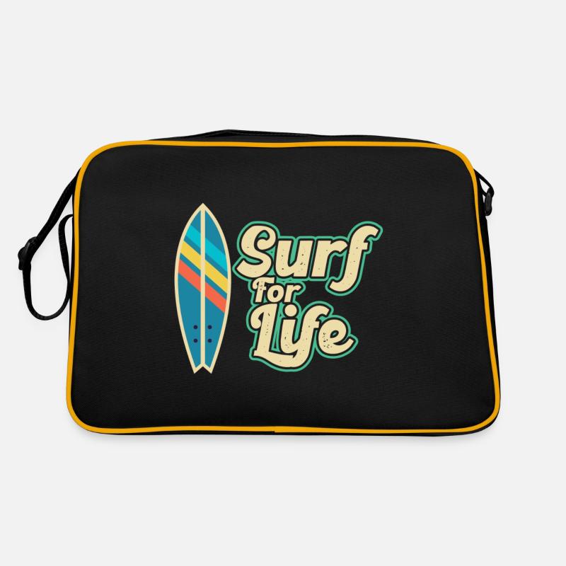 Surf board surfer surfing surfing kite surfing Retro Bag
