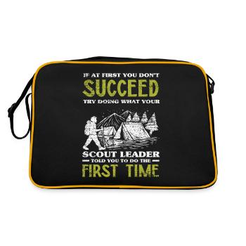 Pfadfinder Anführer - Retro Tasche - Schwarz/Gold - Hinten