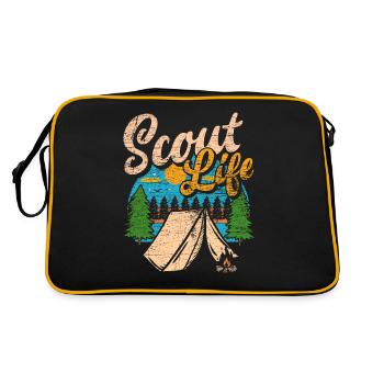 Boy Scout Forest Camping Gift - Retro Bag - black/gold - Back