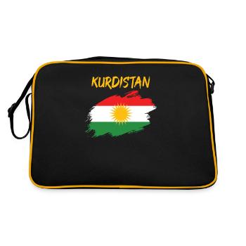 Drapeau drapeau kurde Kurdistan drapeau - Sac Retro - noir/or - Dos