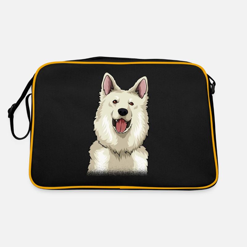 Cadeau de berger suisse blanc Sac Retro