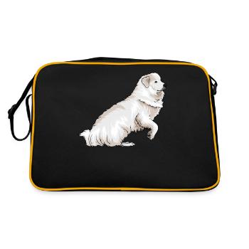 Chien de Montagne des Pyrénées | Grandes Pyrénées - Sac Retro - noir/or - Dos