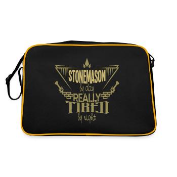 Stonemason - Retro Bag - black/gold - Back