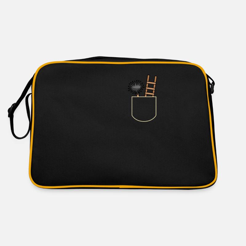 Lustige Schornsteinfeger Geschenkidee - Retro Tasche - Schwarz/Gold