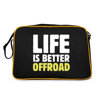 Rock Crawler Life is Better Off-Road Gros pneus Mot - Sac Retro - noir/or - Dos