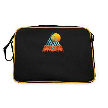 Conception de roche de montagne pour les amoureux de la nature - Sac Retro - noir/or - Dos