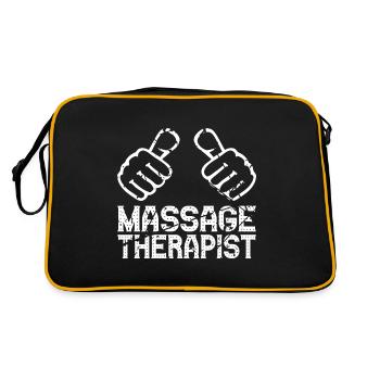 Massage therapist Funny massage therapy - Retro Bag - black/gold - Back