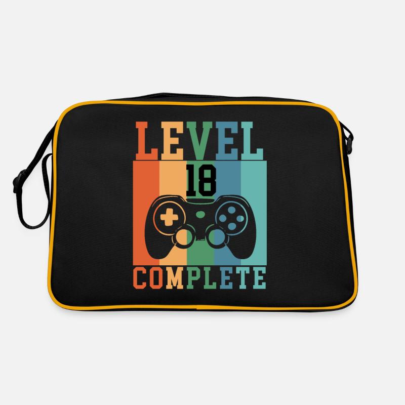 Geburtstag Level 18 complete gaming Retro Tasche