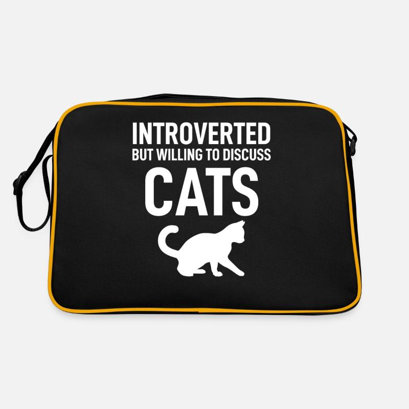 Introverti mais prêt à discuter de chat Funny Pet Sac Retro