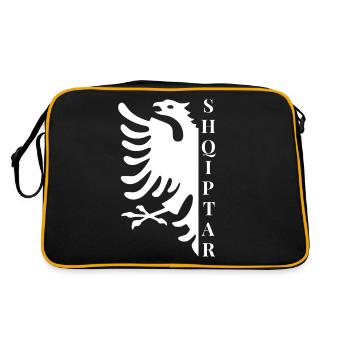 Albanie disant drôle cadeau albanais - Sac Retro - noir/or - Dos