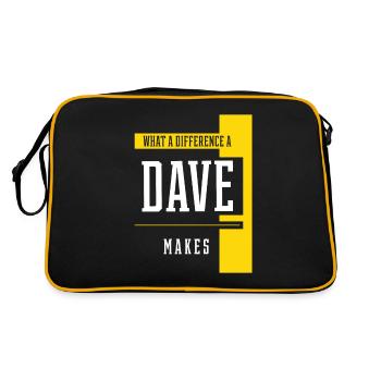 What A Difference A Dave Makes - Family Name Gift - Retro Bag - black/gold - Back