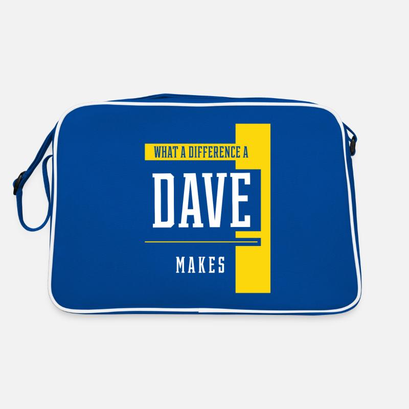What A Difference A Dave Makes - Family Name Gift Retro Bag