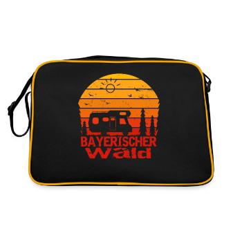 Camping dans la forêt bavaroise - Sac Retro - noir/or - Dos
