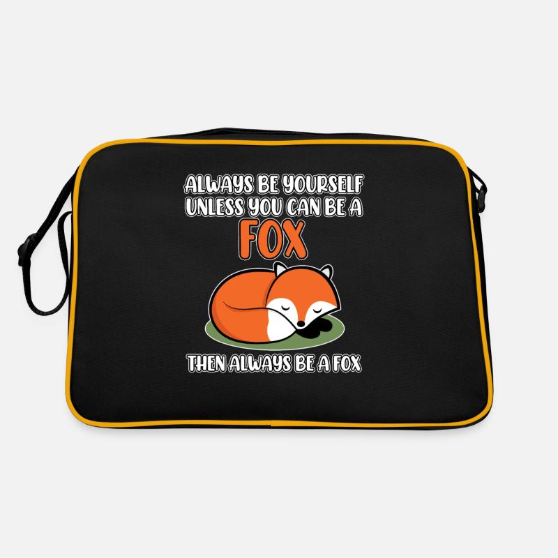 Always Be Yourself unless you can be a Fox - Retro Tasche - Schwarz/Gold