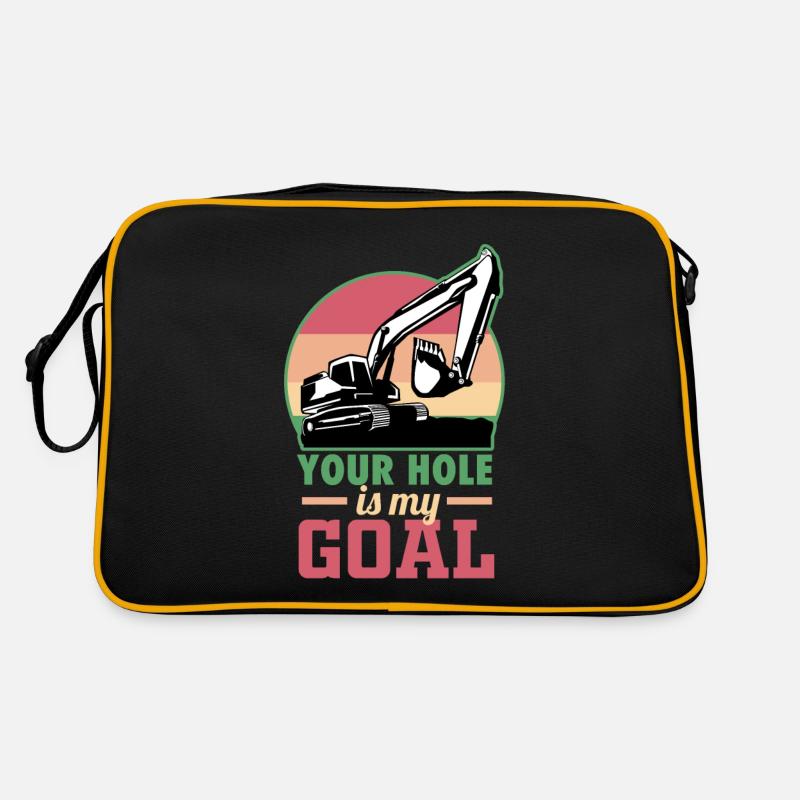 Lustiger Bagger Your Hole Is My Goal RC Toy Constr Retro Tasche