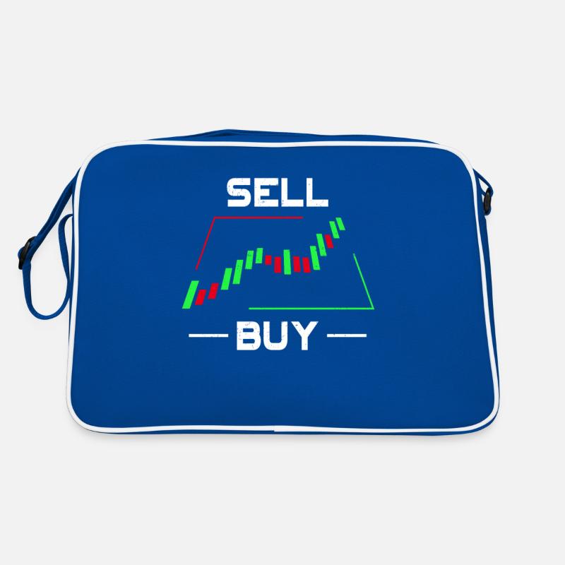 Börsenhändler Candlestick Chart Trading Geschenk Retro Tasche