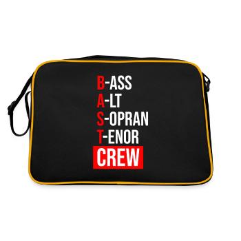 Chor Chorprobe Chorsänger Singen - Retro Tasche - Schwarz/Gold - Hinten