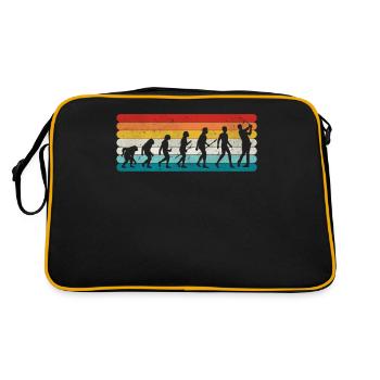 Retro Golf Evolution Vintage Golfers & Golf - Retro Tasche - Schwarz/Gold - Hinten