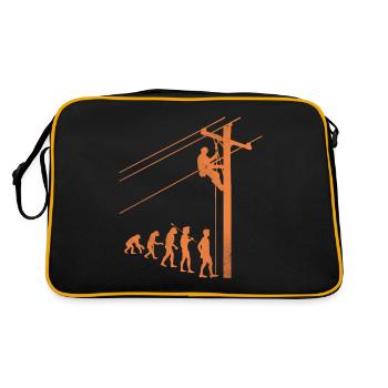 Évolution des électriciens monteurs de lignes Les ingénieurs aiment mon - Sac Retro - noir/or - Dos