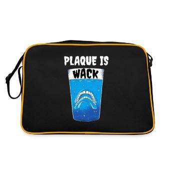 Zahnarzt Zahnärztin Zahnarzthelferin Geschenk - Retro Tasche - Schwarz/Gold - Hinten