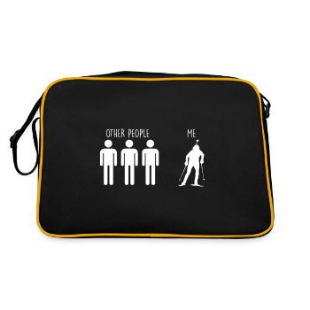 Biathlon drôle disant super sprint - Sac Retro - noir/or - Dos