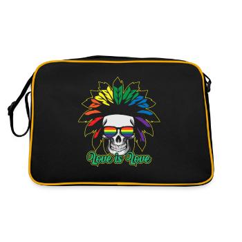Gay Love Gay Gay Pride Gift Pride - Retro Bag - black/gold - Back