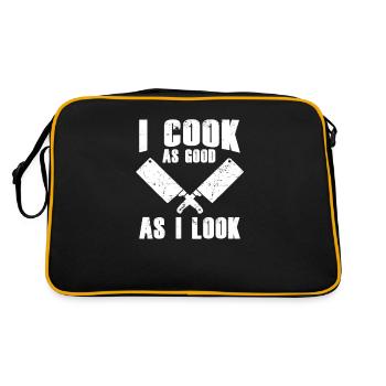 Cook chef home cook kitchen chef chef cook - Retro Bag - black/gold - Back
