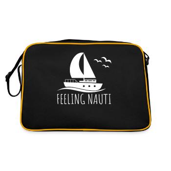Feeling Nauti Boat - Cadeau de navigation et de navigation de marin - Sac Retro - noir/or - Dos