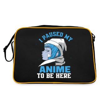 Anime j'ai mis mon anime en pause - Sac Retro - noir/or - Dos