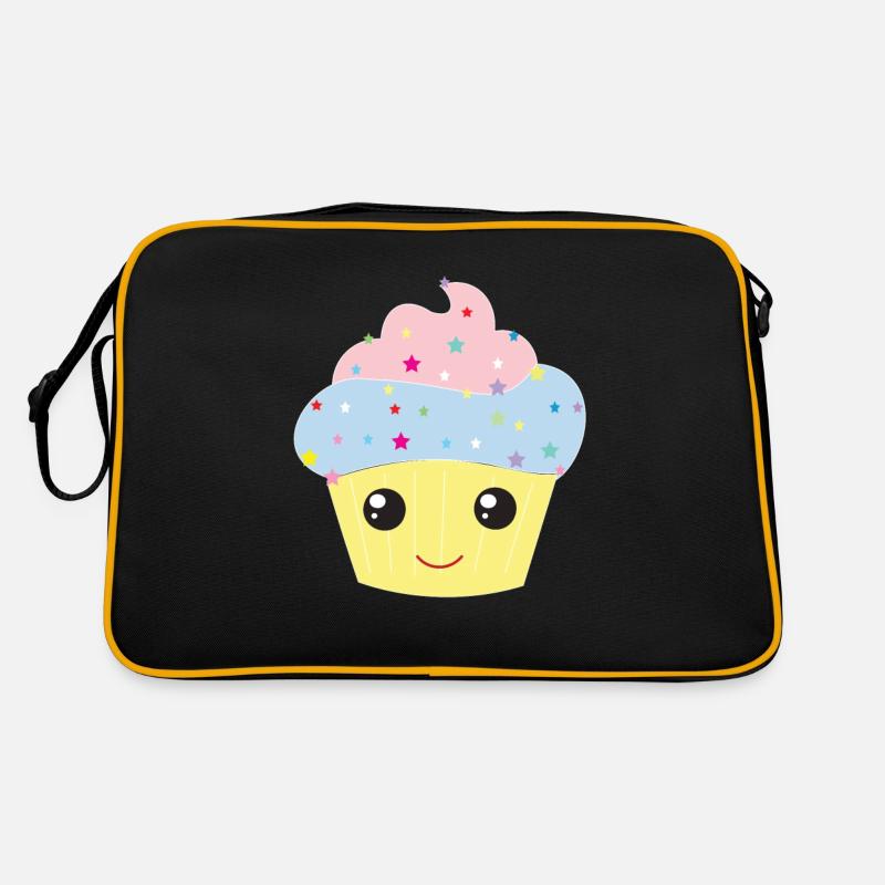 Muffin - Retro Tasche - Schwarz/Gold