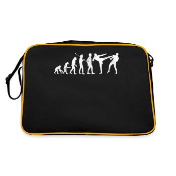Muay Thai Boxer MMA Boxing Sport Evolution Fighter - Retro Tasche - Schwarz/Gold - Hinten