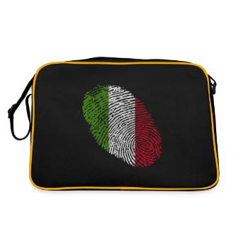 Italy fingerprint - Retro Bag - black/gold - Back