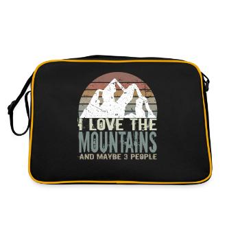 Mountains saying funny - Retro Bag - black/gold - Back