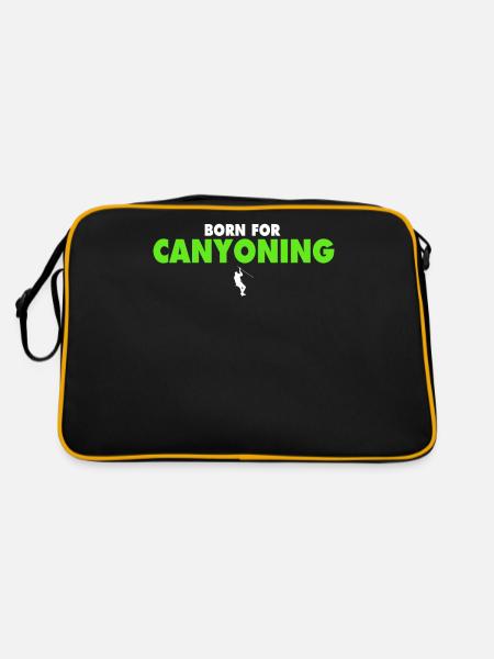BORN FOR CANYONING Shirt - Retro Bag - black/gold - Back