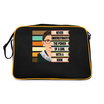 Ruth Bader Ginsburg cite l'intérêt des femmes Gif amusant - Sac Retro - noir/or - Dos