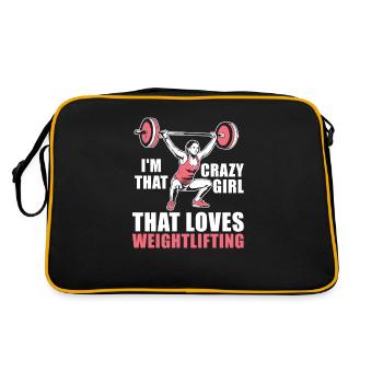 Weightlifting Weightlifter Barbell - Retro Bag - black/gold - Back