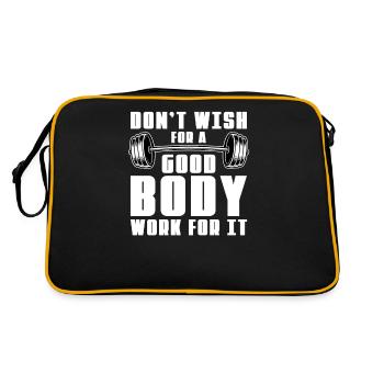 Weightlifting Weightlifter Barbell - Retro Bag - black/gold - Back