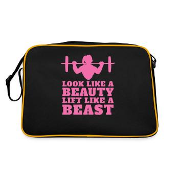 Weightlifting weightlifter barbell - Retro Bag - black/gold - Back