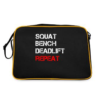 Squat Bench Deadlift Repeat - Retro Bag - black/gold - Back