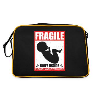 Grossesse naissance bébé enceinte - Sac Retro - noir/or - Dos