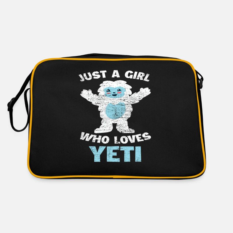 Bigfoot Mädchen Yeti Retro Tasche