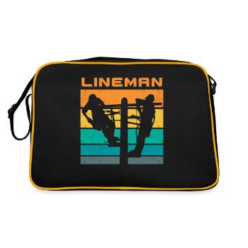High voltage electrician electrician high voltage - Retro Bag - black/gold - Back