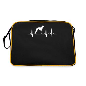 Cadeau pour fan de chien Whippet - Sac Retro - noir/or - Dos