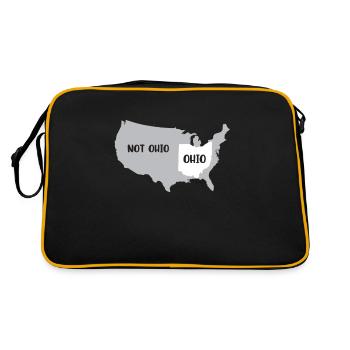 Ohio not Ohio design for proud Ohioan people - Retro Bag - black/gold - Back