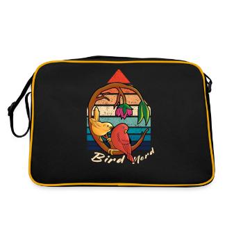Bird Nerd Bird Watcher Birding - Sac Retro - noir/or - Dos