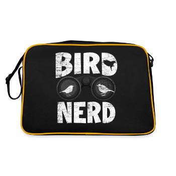 Oiseau amoureux des oiseaux - Sac Retro - noir/or - Dos